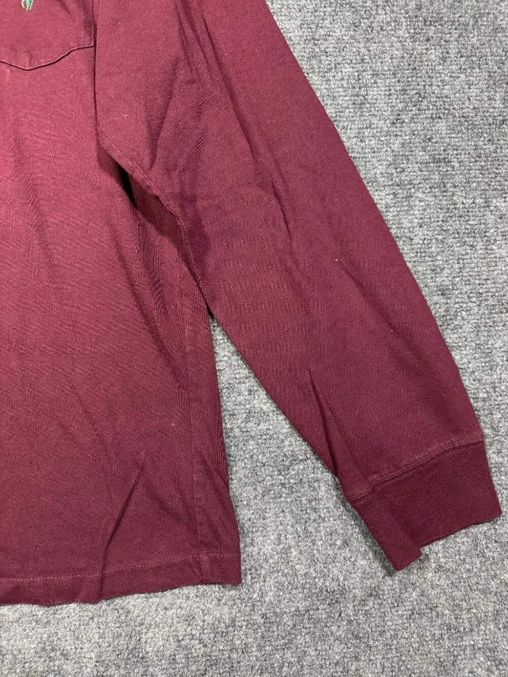 Polo Ralph Lauren Tee Shirt Boys XL Burgundy Cotton Long Sleeve Logo Pocket